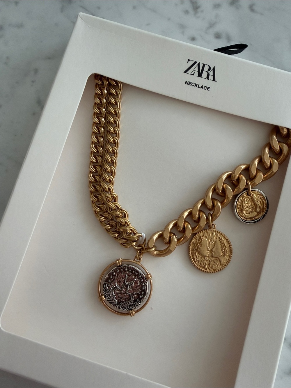 Zara Coin Chain Necklace